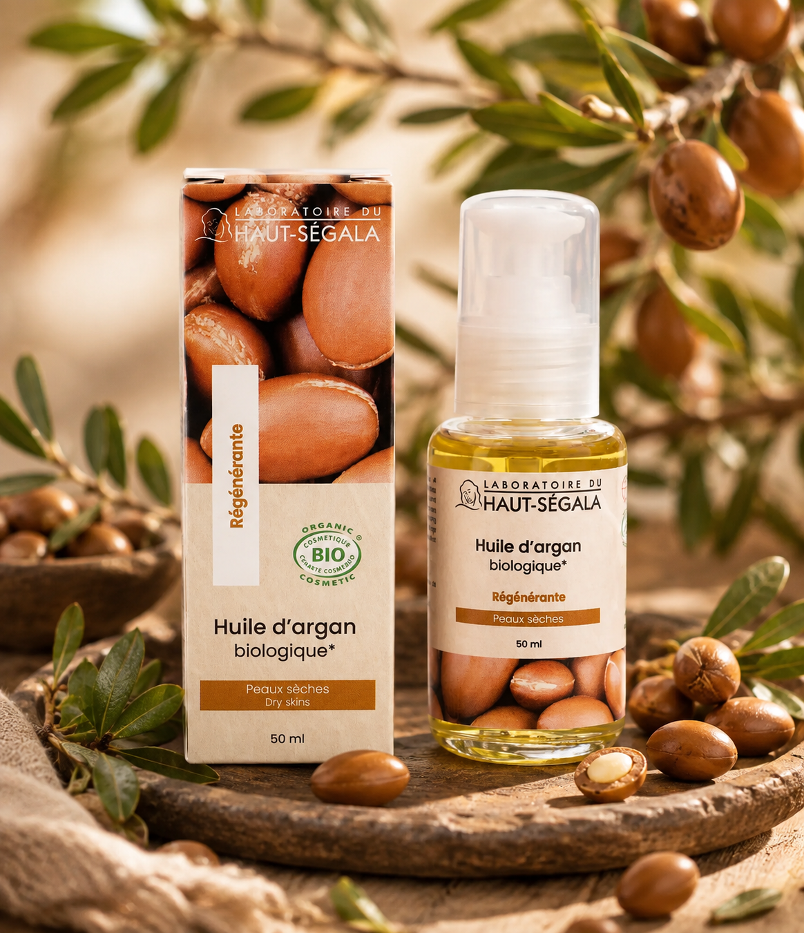 Laboratoire du Haut-Ségala -  Óleo de argão biológico certificado primeira prensagem a frio – 50 ml