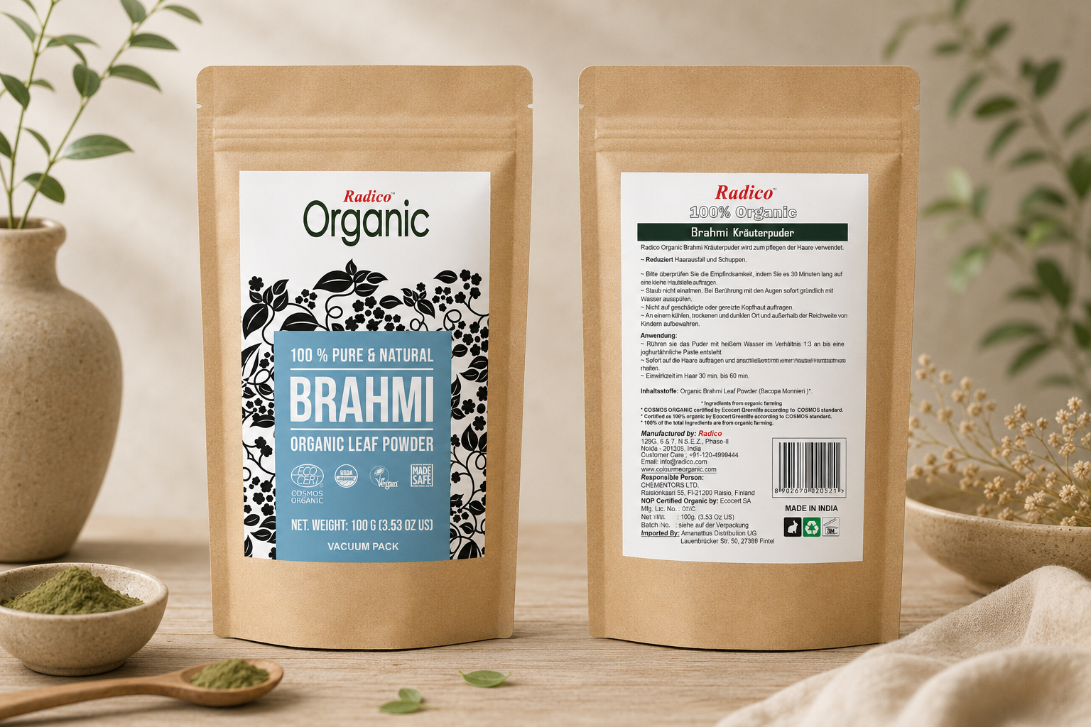 Radico - Pó de Brahmi 100 g