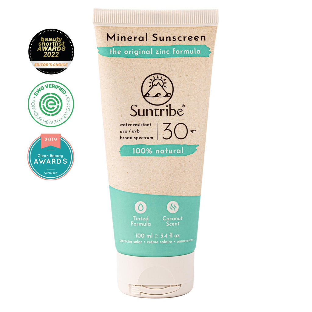 Suntribe - Protetor solar mineral para corpo e rosto FPS 30  100 ml