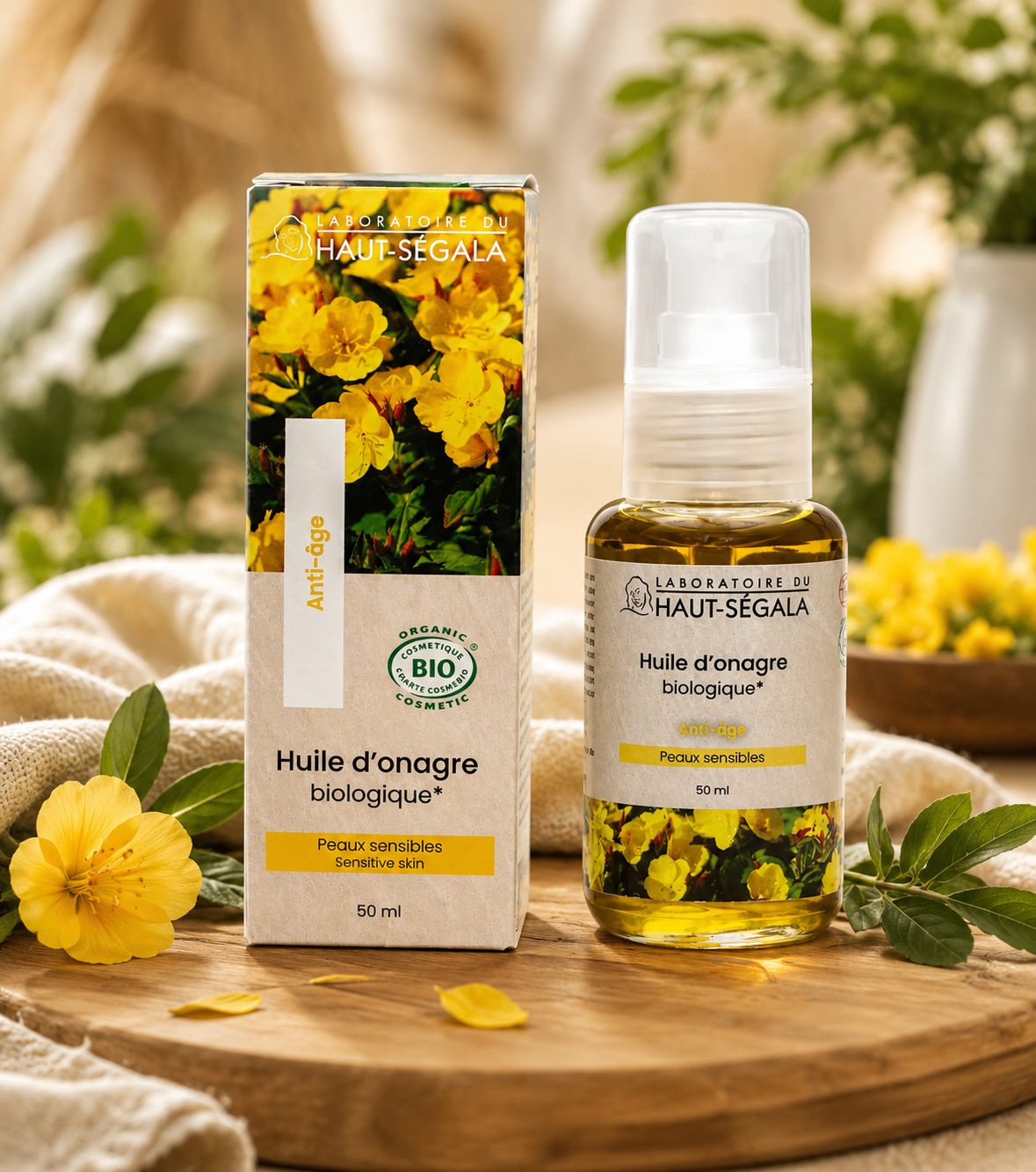 Laboratoire du Haut-Ségala - Óleo de onagra biológico certificadoe primeira prensagem a frio  50 ml