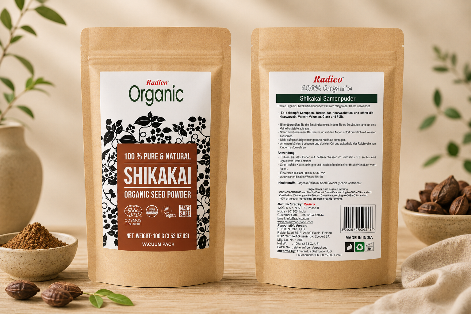 Radico - Pó de Shikakai 100 g